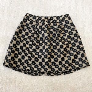 Banana Republic Metallic Gold Flower Print Pencil Skirt
